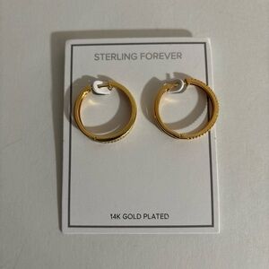 Sterling Forever 14K gold earrings